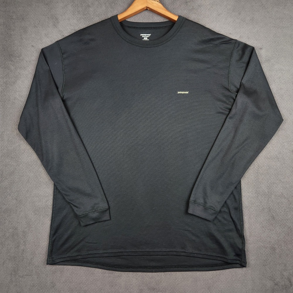 Patagonia Capilene Midweight Baselayer Mens XXL Black Long Sleeve 44601 USA Made